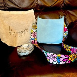 K Carroll crossbody suede bag